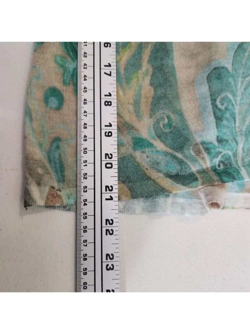 Chicos Cardigan Womens Size 0 Small Abstract Paisley Beige Green